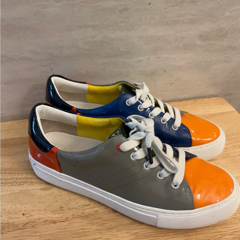 Tory Sport Color-block patent-leather sneakers - Picture 7 of 13